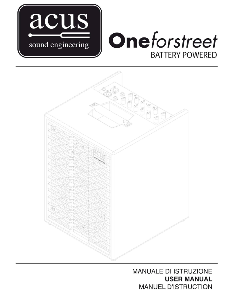 Page n°1 - Manuel utilisateur Acus One for Street