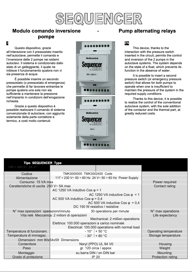 Page n°1 - Manuel utilisateur Vemer Sequencer 2