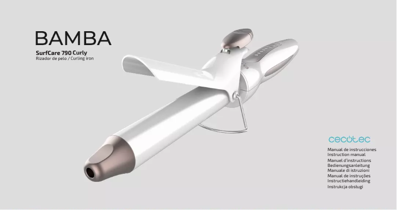 Page 1 de la notice Manuel utilisateur Cecotec SurfCare 790 Curly