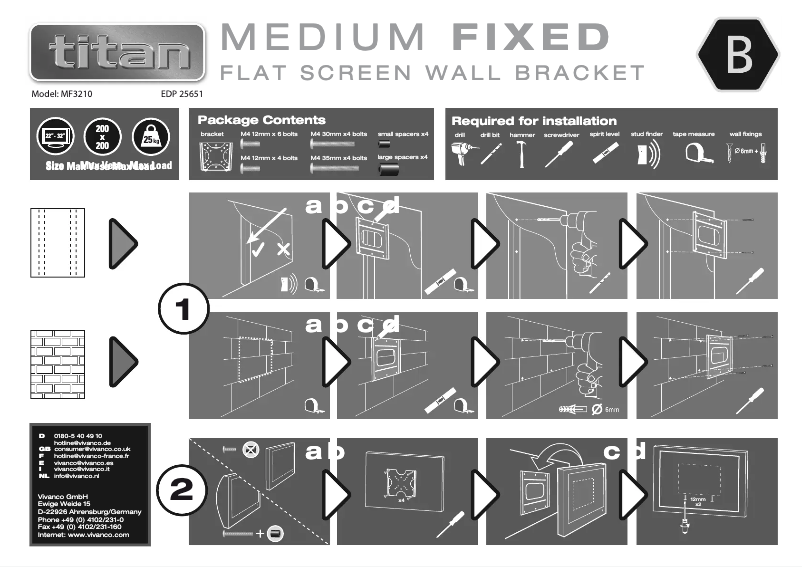 Page 1 de la notice Manuel utilisateur Titan MF 3210