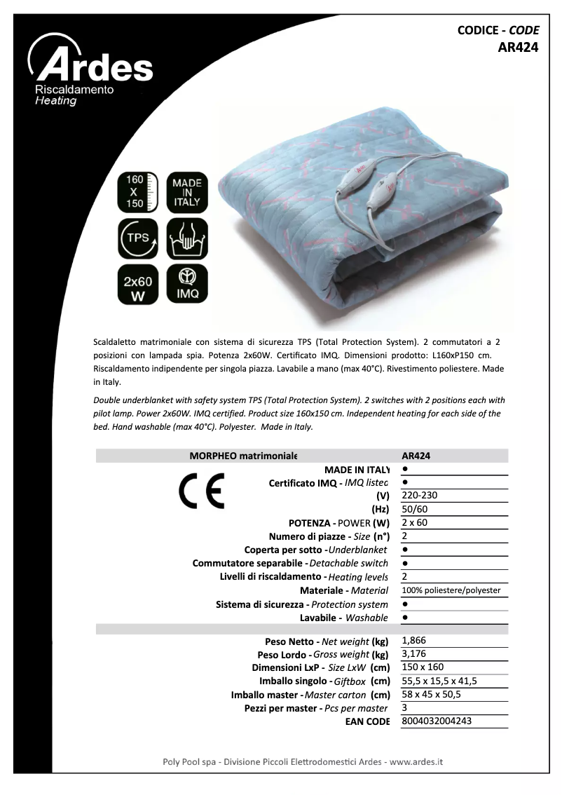 Page n°1 - Manuel utilisateur Ardes AR424