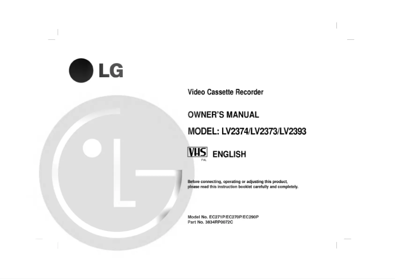 Image de la première page du manuel de l'appareil FC250P