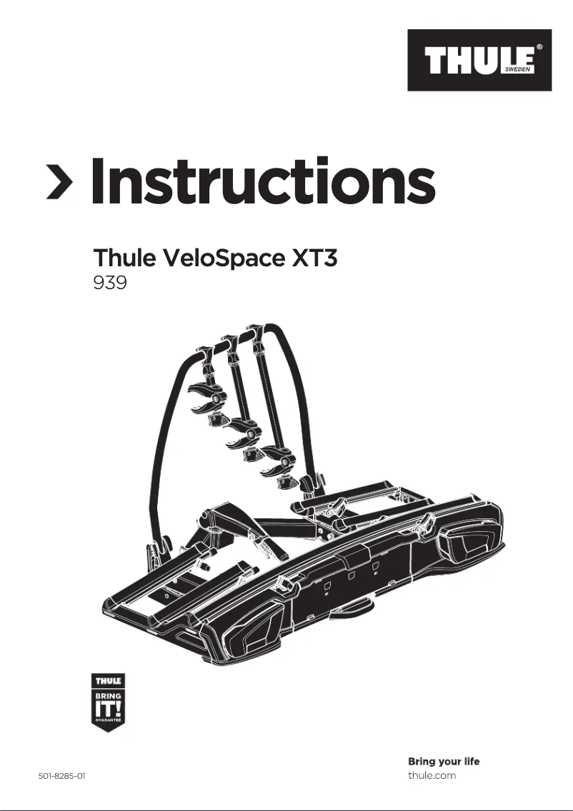 Página 1 del manual Manual de usuario Thule VeloSpace XT 939 (2018)
