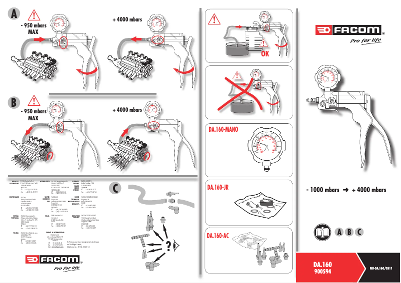 Page 1 de la notice Manuel utilisateur Facom DA.160