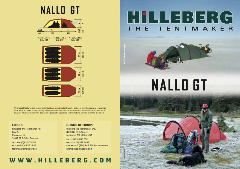 Page n°1 - Manuel utilisateur Hilleberg Nallo 4 GT