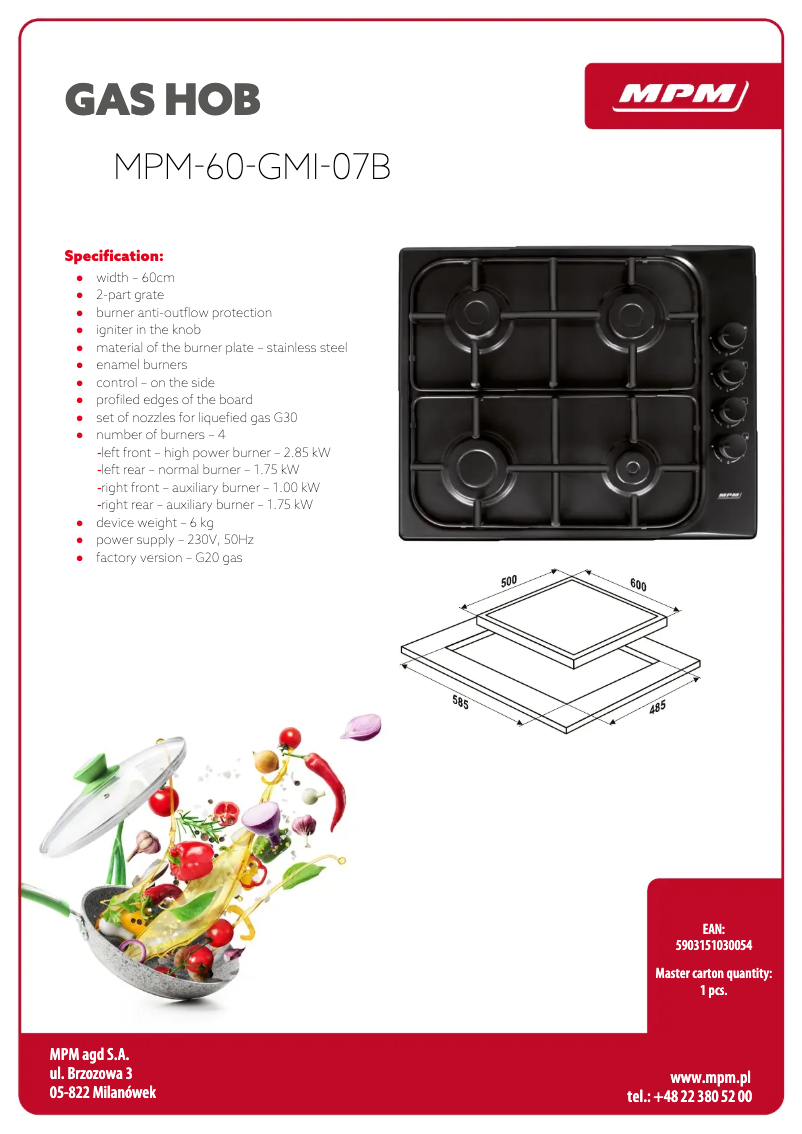 Image de la première page du manuel de l'appareil MPM-60-GMI-07B