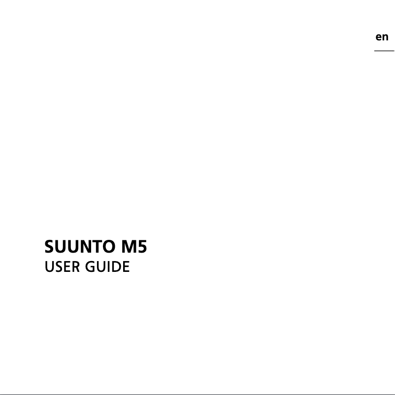 Imagen de la primera página del manual del dispositivo M5 Running Pack