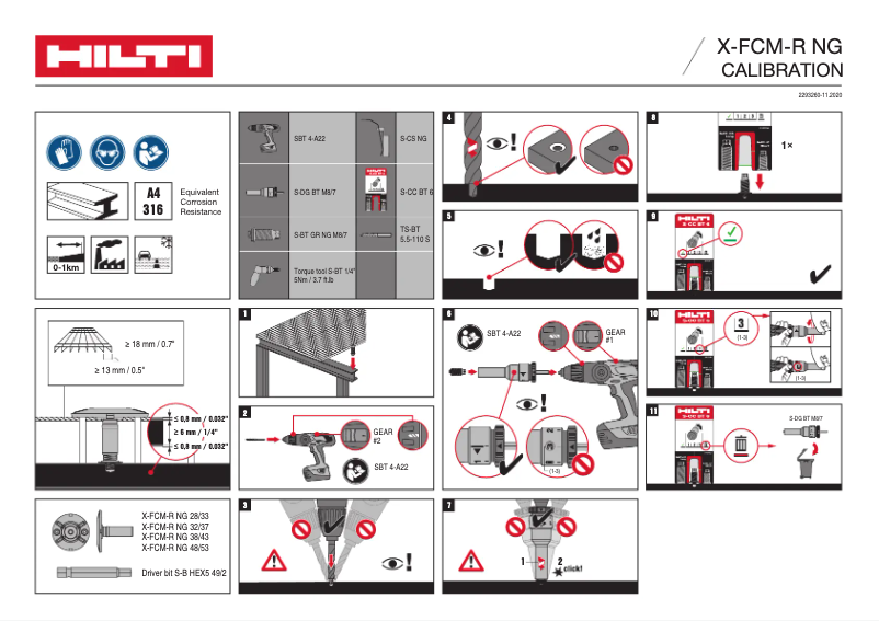 Page 1 de la notice Manuel utilisateur Hilti X-FCM-R NG