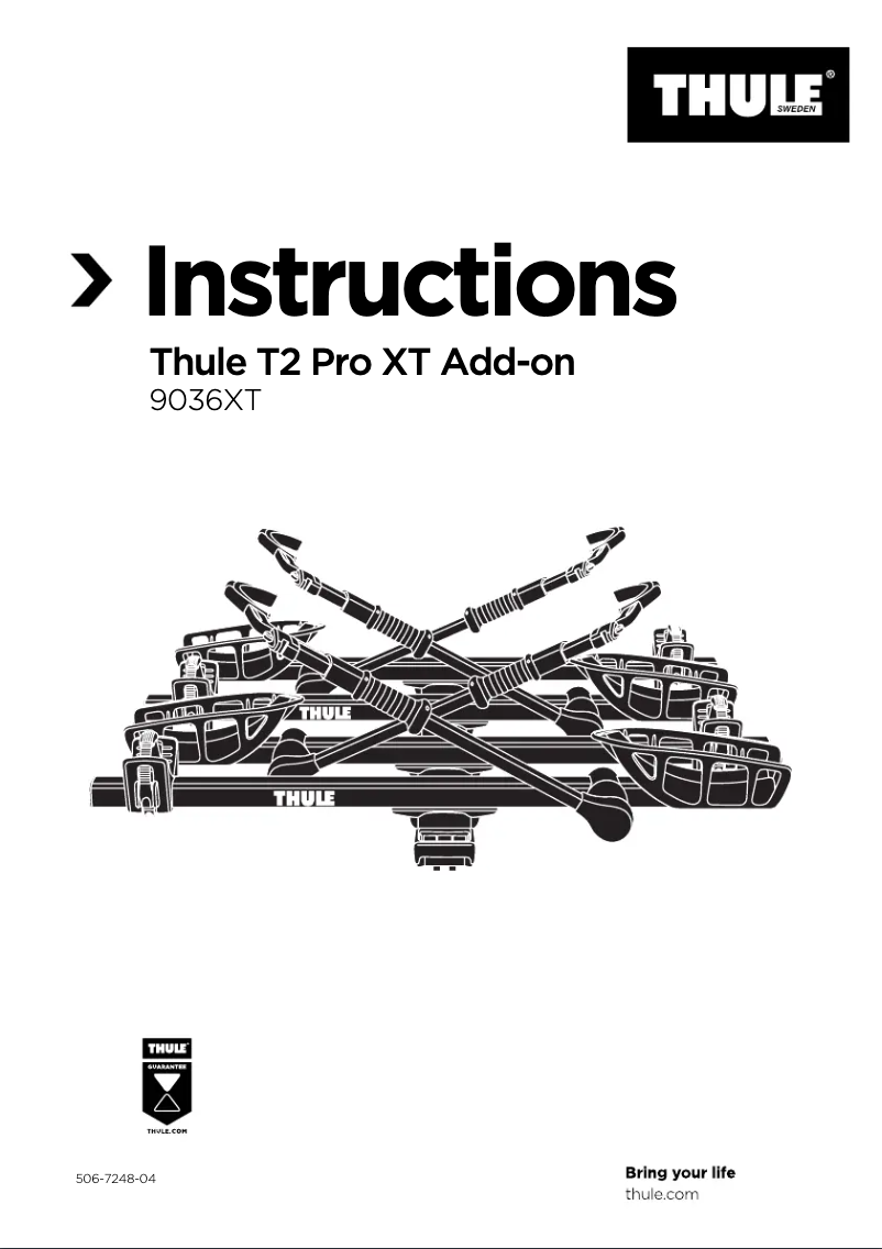 Page 1 de la notice Manuel utilisateur Thule T2 Pro XT Add-On