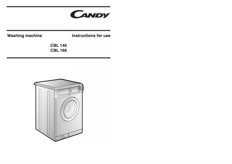 Page n°1 - Manuel utilisateur Candy CBL 166