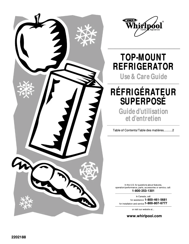 Page 1 de la notice Manuel utilisateur Whirlpool ET16JMYJN00