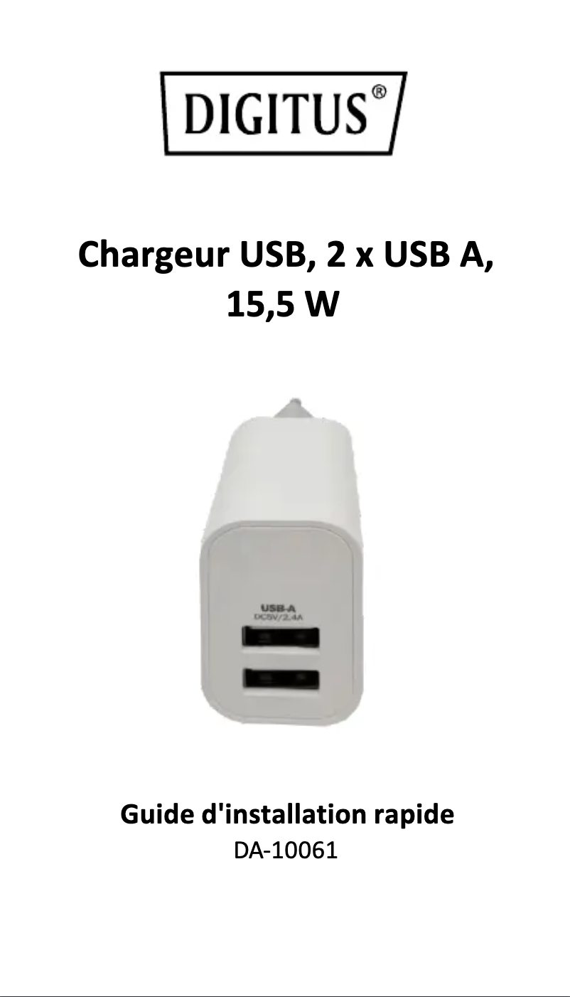 Imagen de la primera página del manual del dispositivo DA-10061