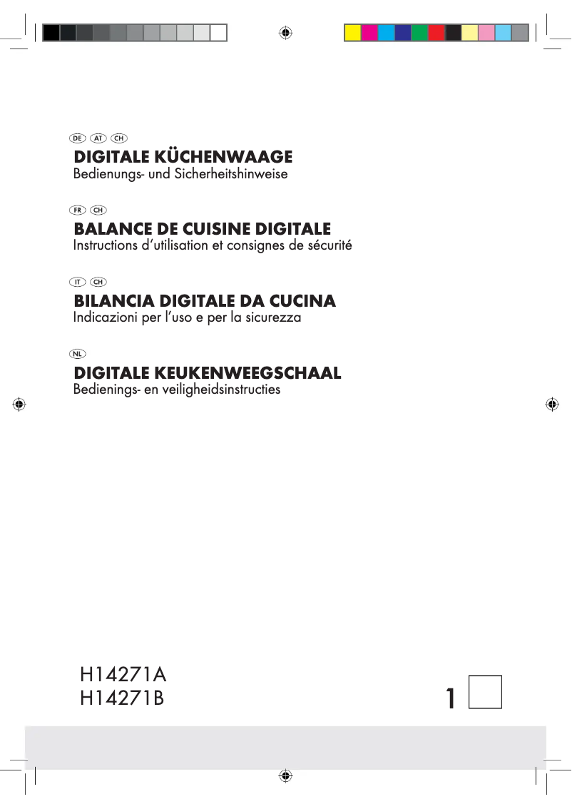 Page n°1 - Manuel utilisateur SilverCrest H14271A