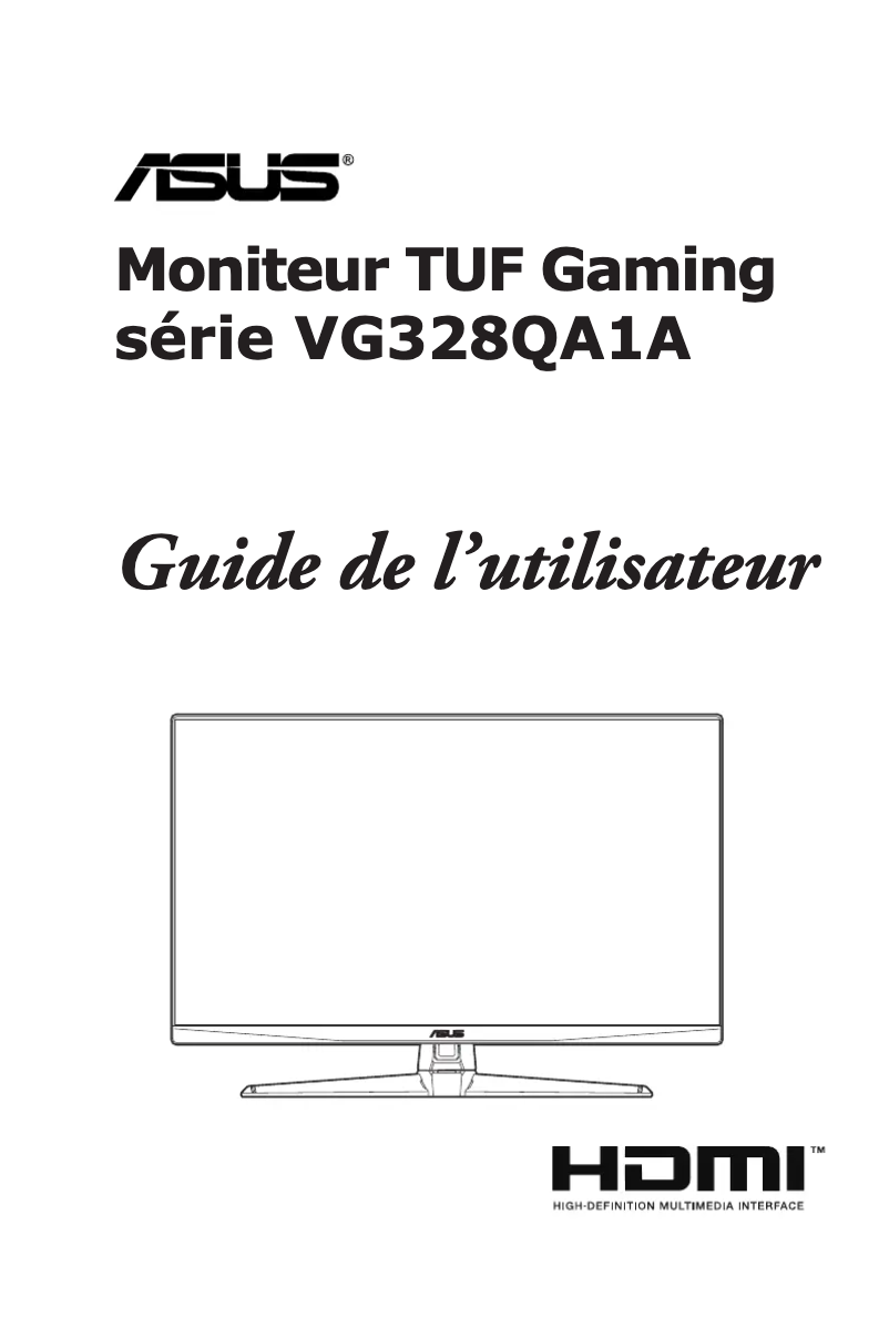 Page n°1 - Manuel utilisateur Asus TUF Gaming VG328QA1A