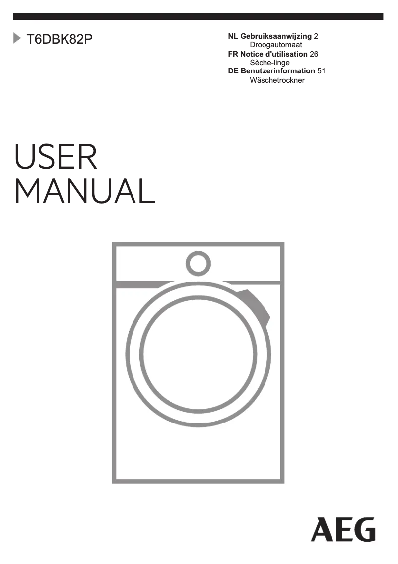 Image de la première page du manuel de l'appareil T6DBK82P