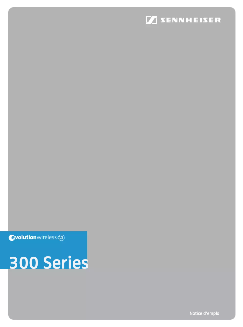 Page 1 de la notice Manuel utilisateur Sennheiser EW 365 G3