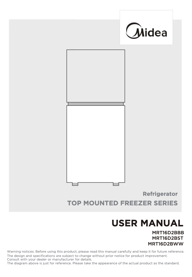 Image de la première page du manuel de l'appareil MRT16D2BWW