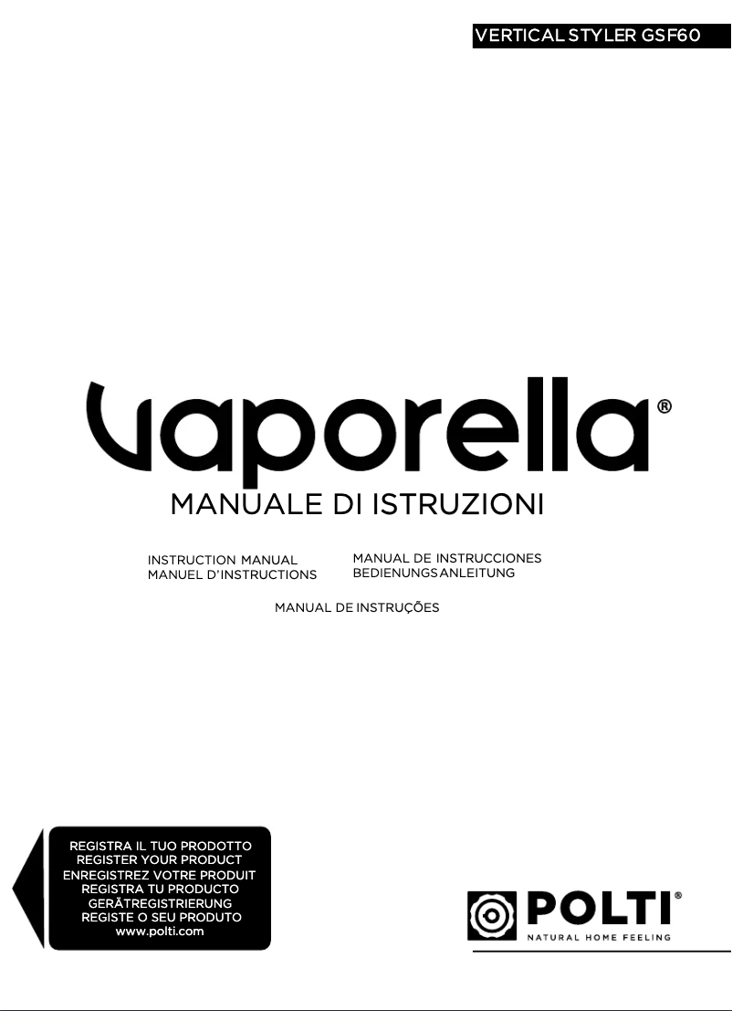 Page n°1 - Manuel utilisateur Polti GSF60