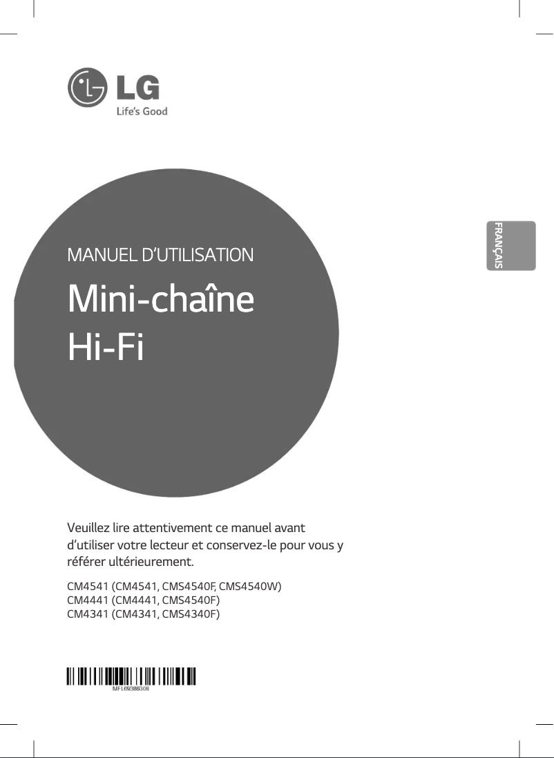 Image de la première page du manuel de l'appareil CM4441