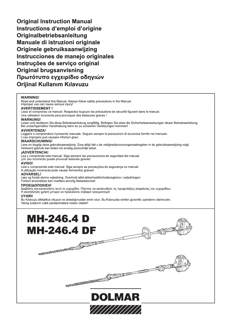Página 1 del manual Manual de usuario Dolmar MH246.4D