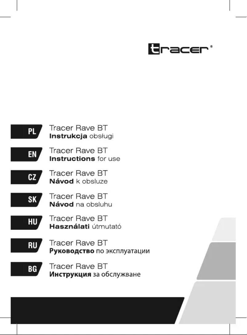 Page n°1 - Manuel utilisateur Tracer Rave BT