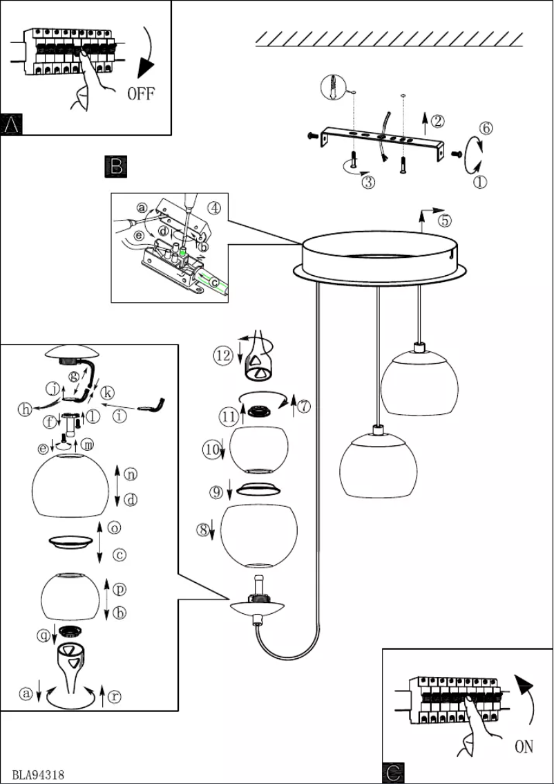 Page 1 de la notice Manuel utilisateur Eglo Ascolese