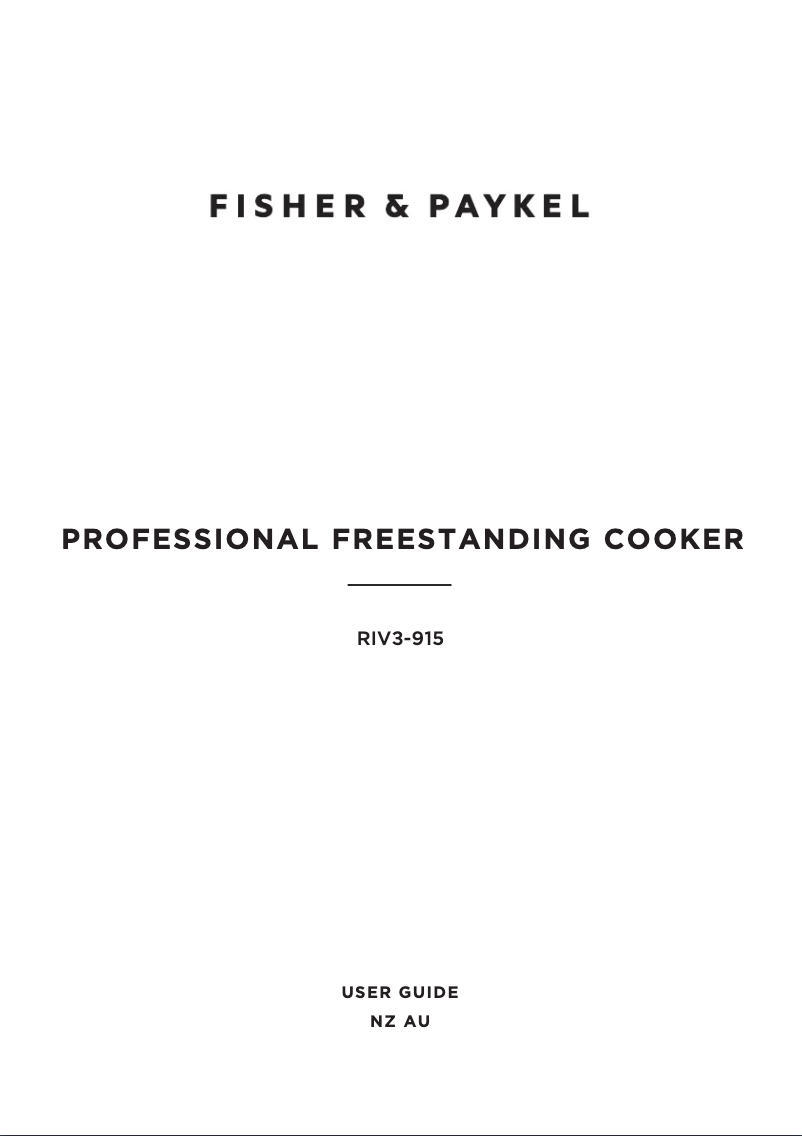 Página 1 del manual Manual de usuario Fisher & Paykel RIV3-915