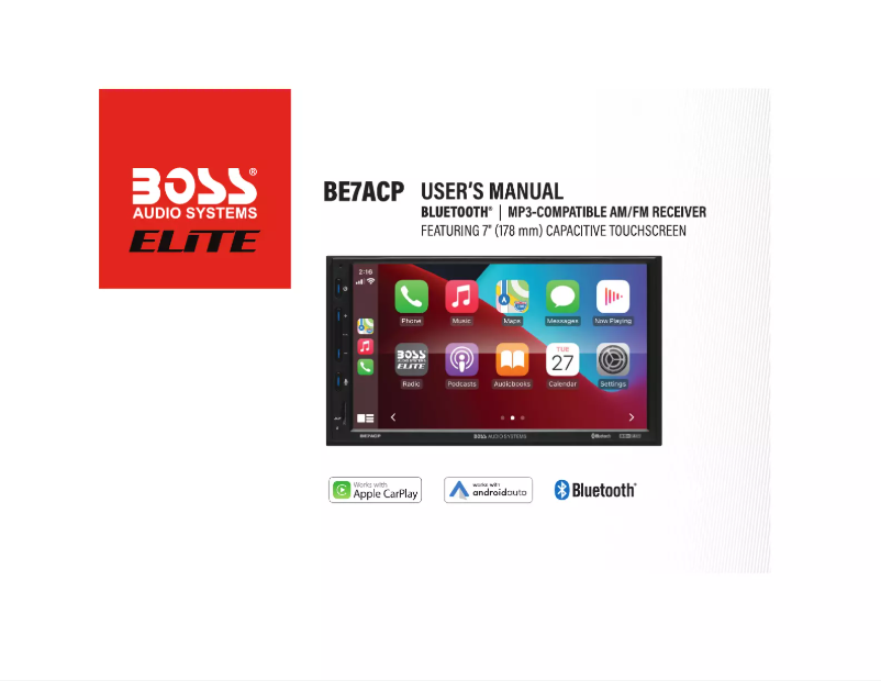 Page n°1 - Manuel utilisateur Boss BE7ACP