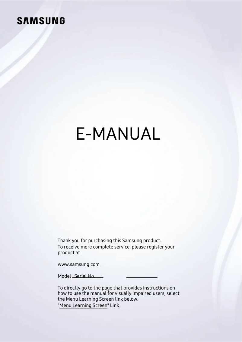 Page n°1 - Manuel utilisateur Samsung QA43LS03AAS