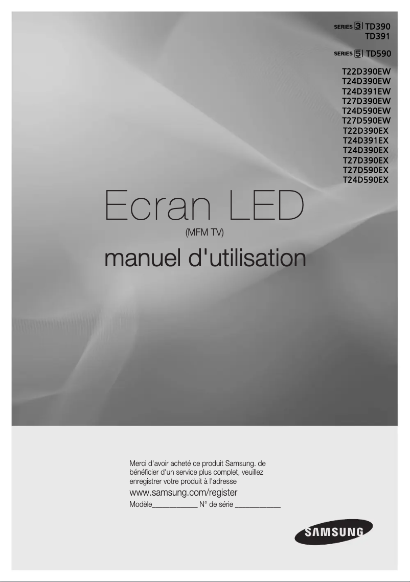 Image de la première page du manuel de l'appareil T24D590EW