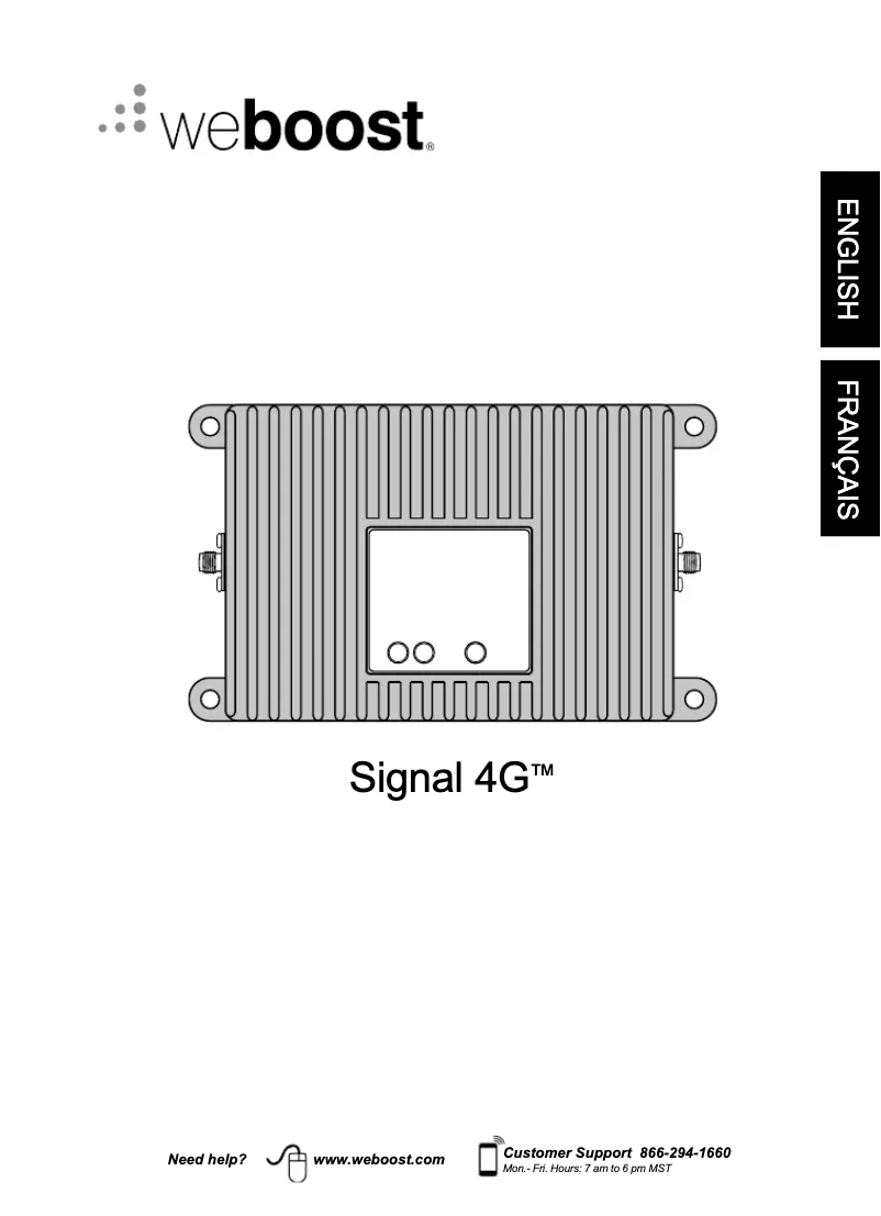Page n°1 - Manuel utilisateur Wilson weBoost Signal 4G