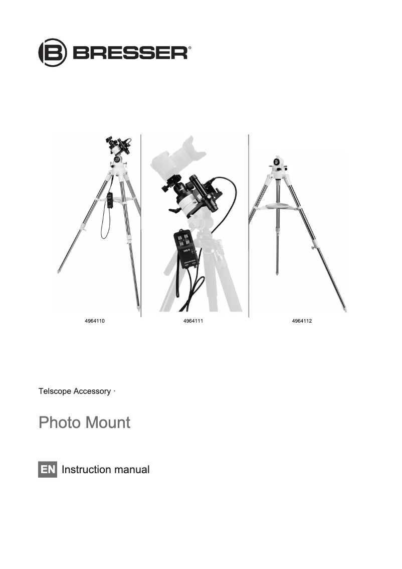 Page n°1 - Manuel utilisateur Bresser 4964112