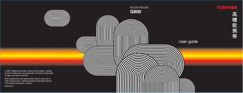 Page 1 de la notice Manuel utilisateur Toshiba G900