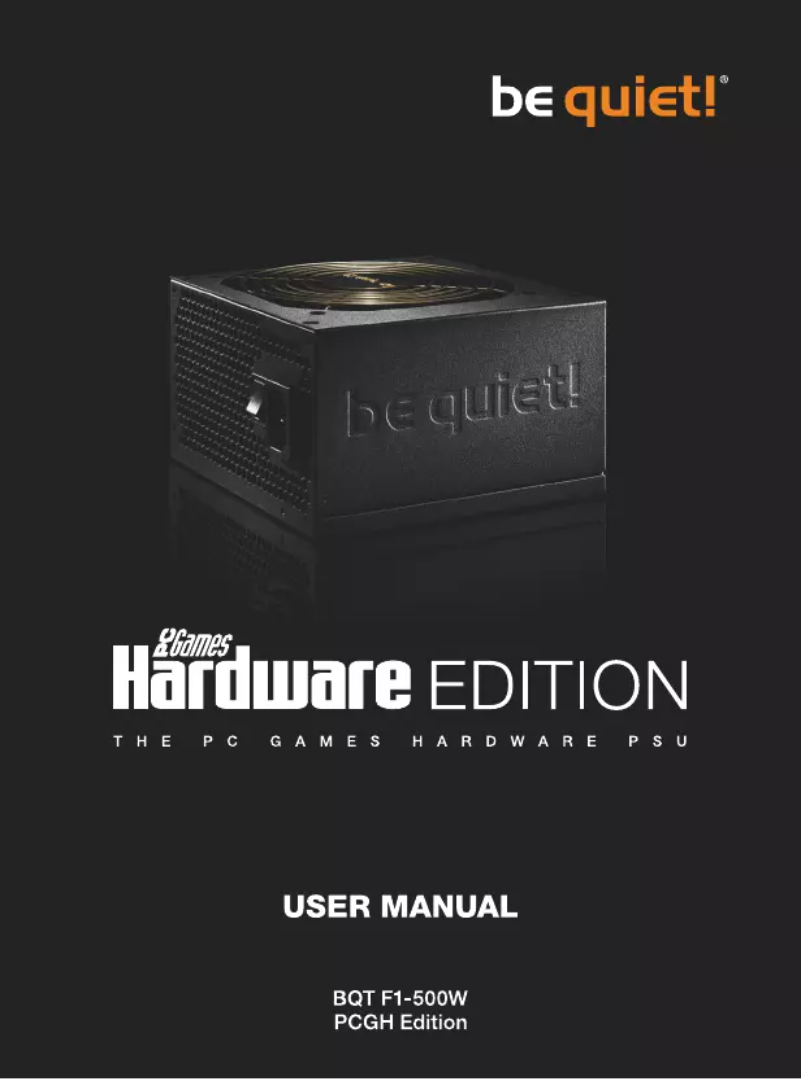 Page 1 de la notice Manuel utilisateur Be Quiet! PCGH Edition F1 500W