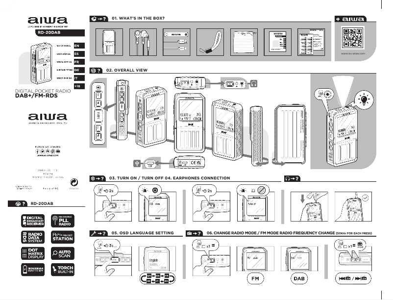 Page 1 de la notice Manuel utilisateur Aiwa RD-20DAB