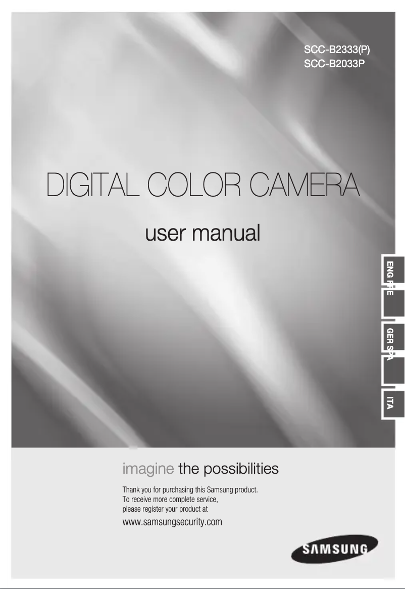 Page 1 de la notice Manuel utilisateur Samsung SCC-B2033BP