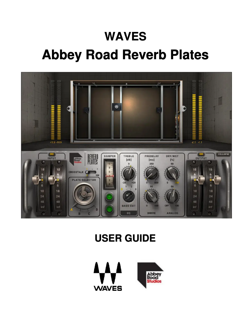 Page 1 de la notice Manuel utilisateur Waves Abbey Road Reverb Plates