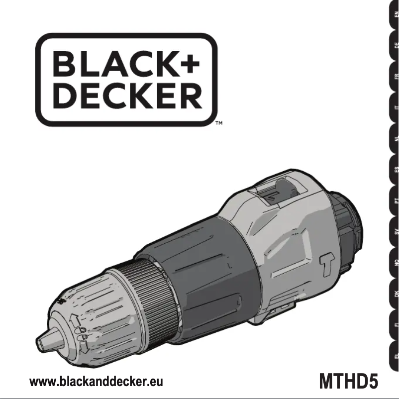 Page 1 de la notice Manuel utilisateur Black & Decker MTHD5