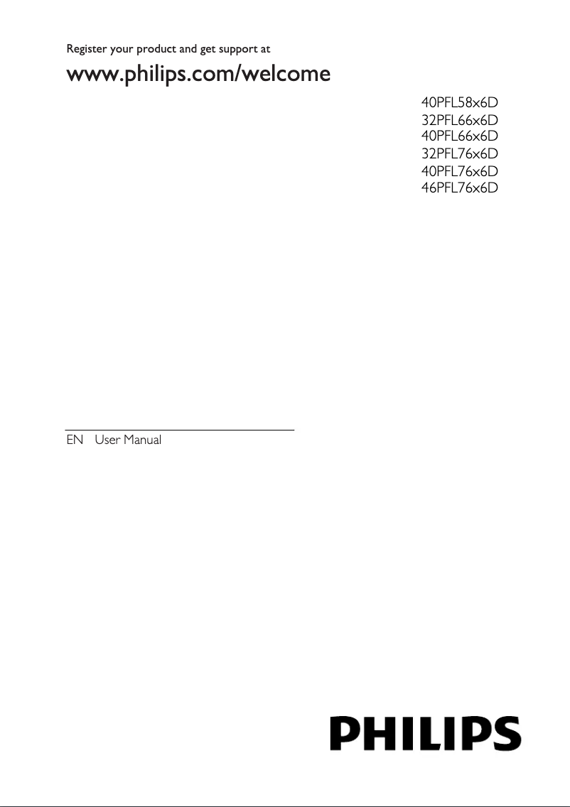 Imagen de la primera página del manual del dispositivo 40PFL6606D