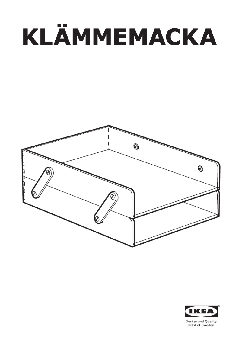 Image de la première page du manuel de l'appareil KLÄMMEMACKA 304.288.21