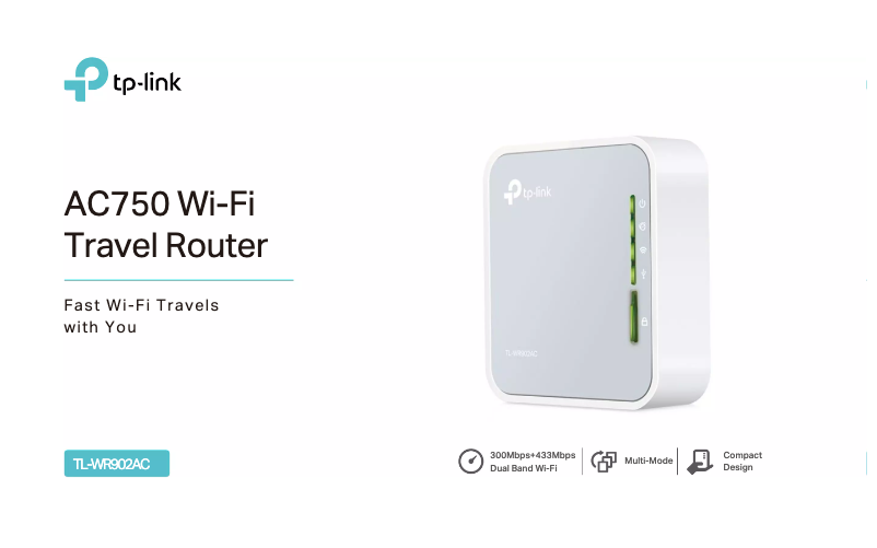 Image de la première page du manuel de l'appareil TL-WR902AC