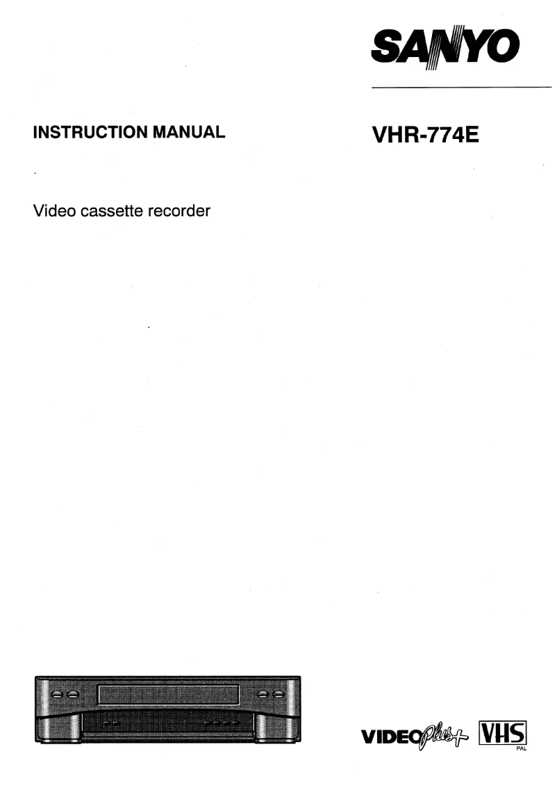 Image de la première page du manuel de l'appareil VHR-774