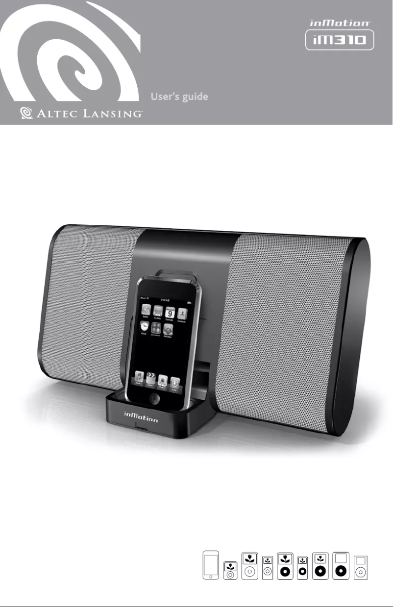 Página 1 del manual Manual de usuario Altec Lansing inMotion Compact IM310