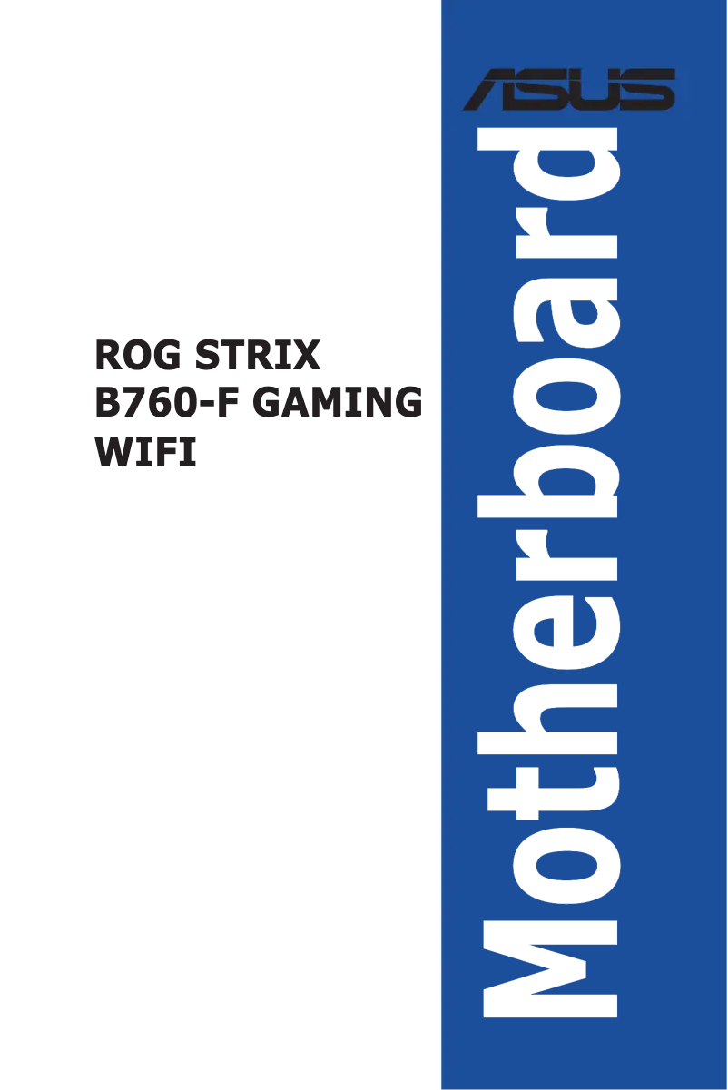 Page 1 de la notice Manuel utilisateur Asus ROG STRIX B760-F GAMING WIFI