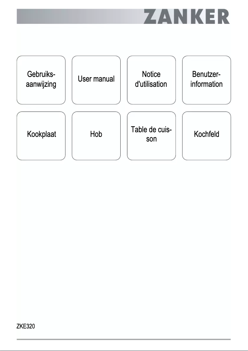 Page n°1 - Manuel utilisateur Zanker ZKE320X