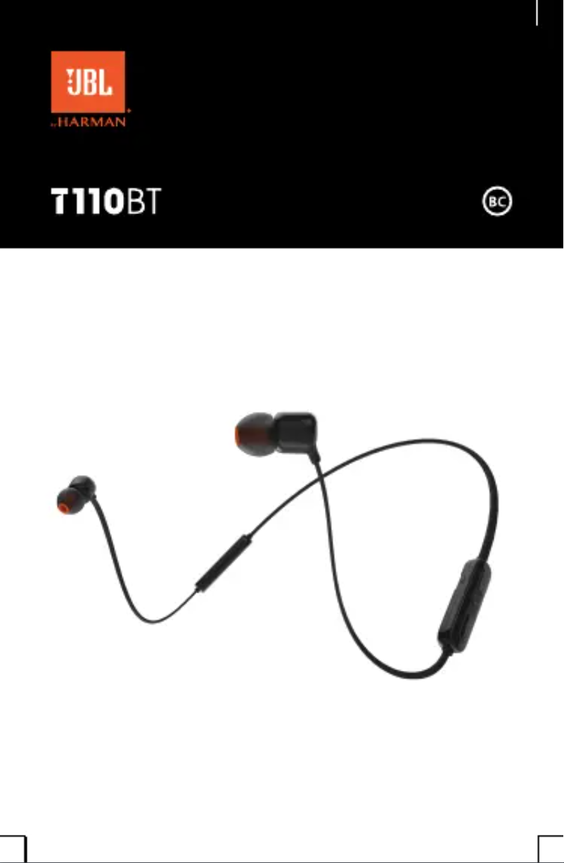 Page n°1 - Manuel utilisateur JBL Tune 110BT