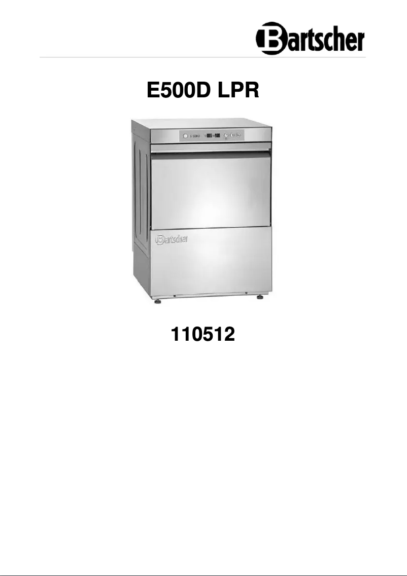Image de la première page du manuel de l'appareil E500D LPR