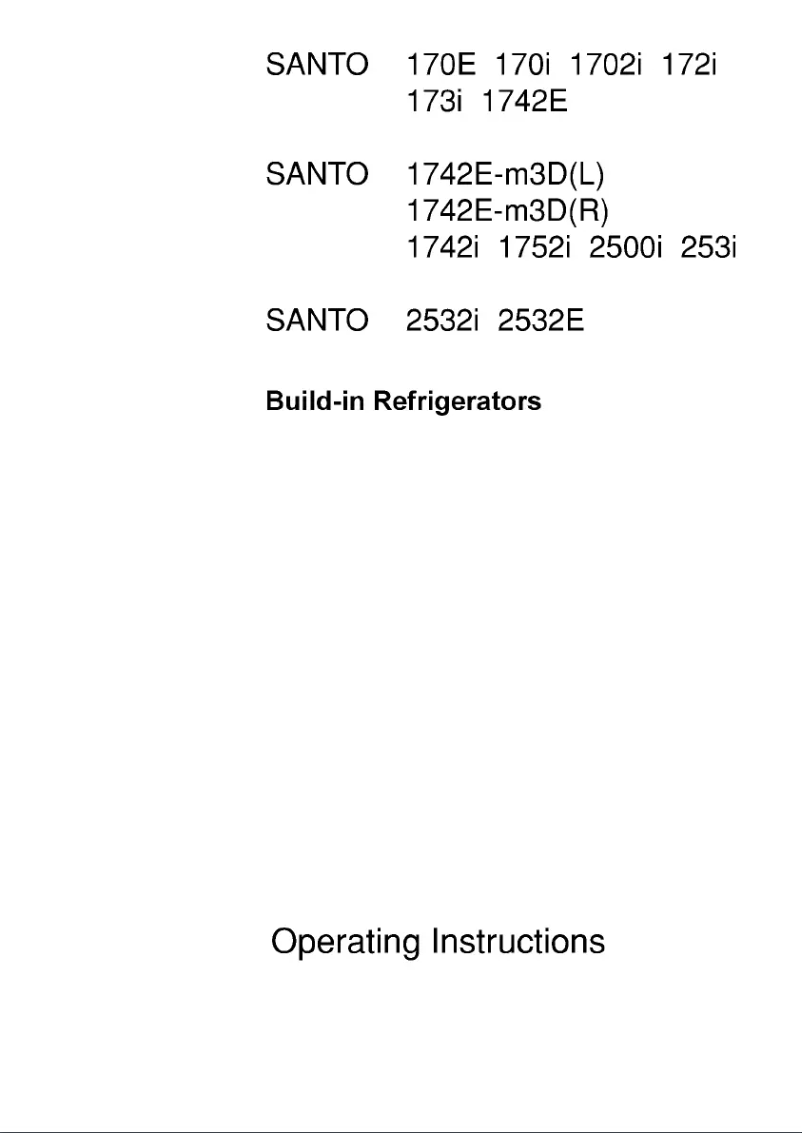 Page n°1 - Manuel utilisateur AEG Santo 172 I