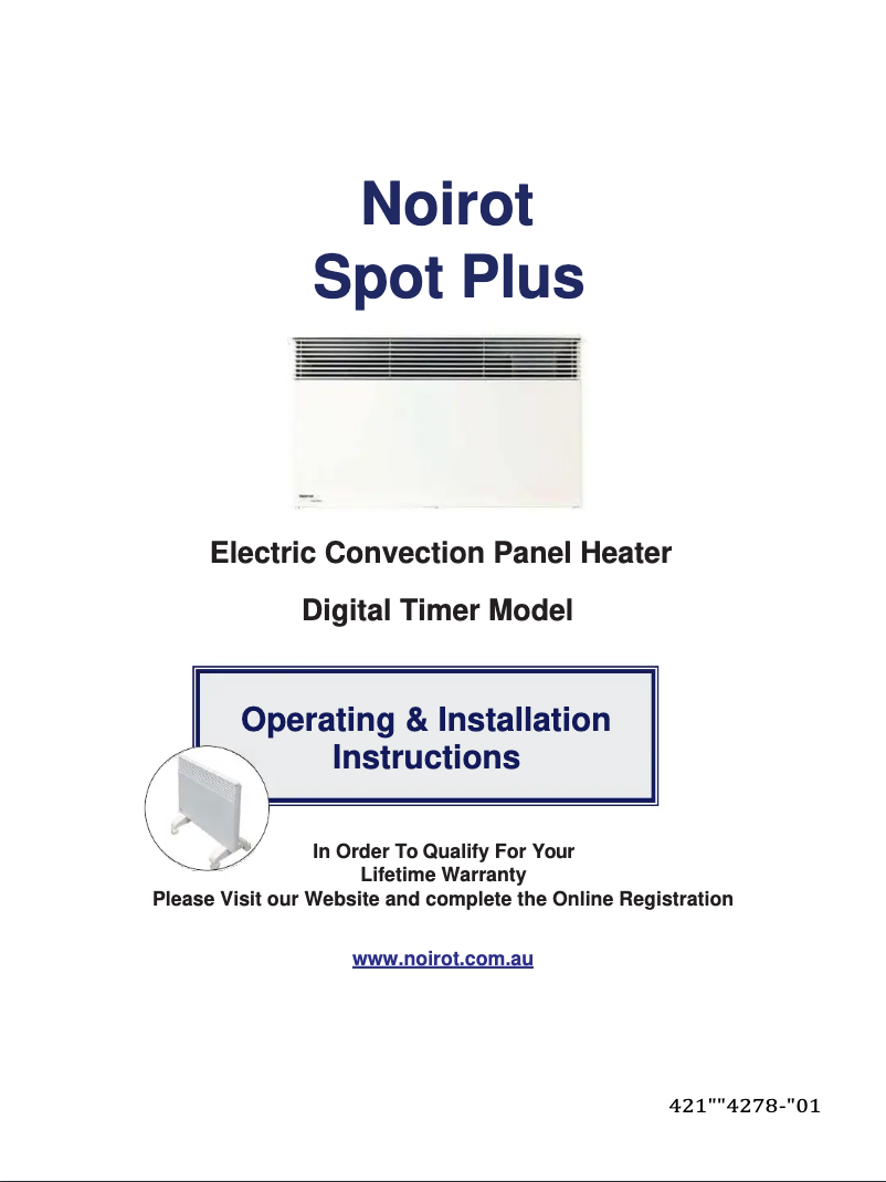 Page n°1 - Manuel utilisateur Noirot Spot Plus 7358-3T