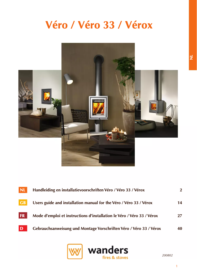 Página 1 del manual Manual de usuario Wanders Vero